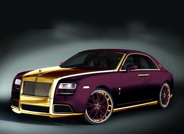 Rolls Royce Ghost Dibalut Emas